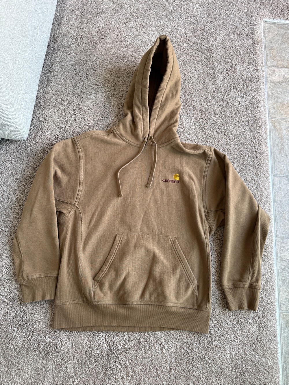 Carhartt WIP Carhartt Brown Logo Pullover Hoodie